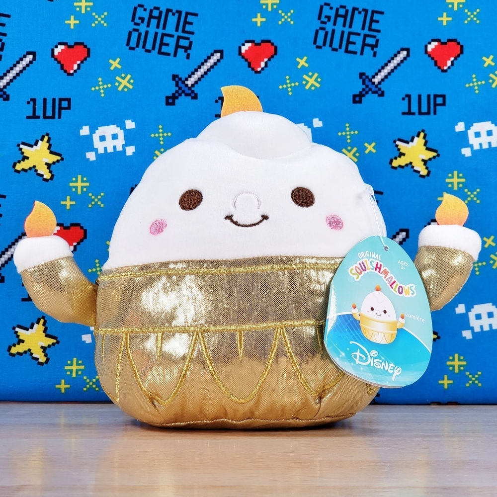 Squishmallow Beauty & the Beast Lumiere 8" UltraSoft Stuffed Disney Pixar Plush